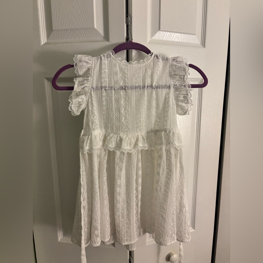 Noralee Alice Dress White embroidery Easter Spring dress size 6